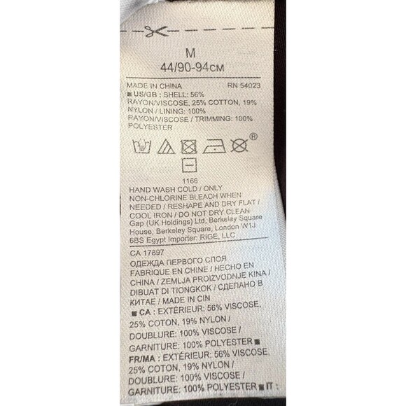 Banana Republic Sleeveless Lace Top Built in Neck Tie Women's Med Black Lined - Picture 7 of 13